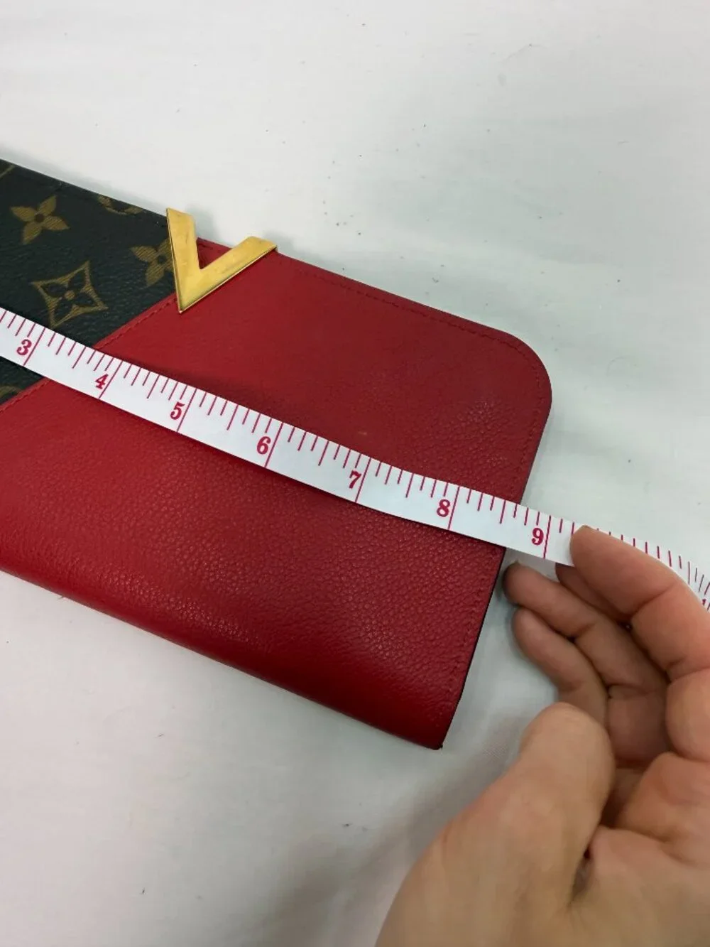 Louis Vuitton Kimono Wallet Cerise Red Monogram 2016 Leather V Clasp